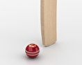 Cricket Bat and Ball 3d model
