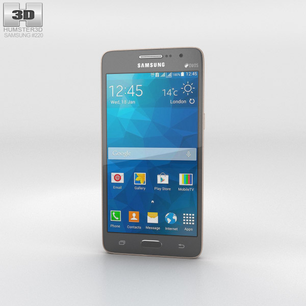 Samsung Galaxy Grand Prime Duos TV Gray Modello 3D
