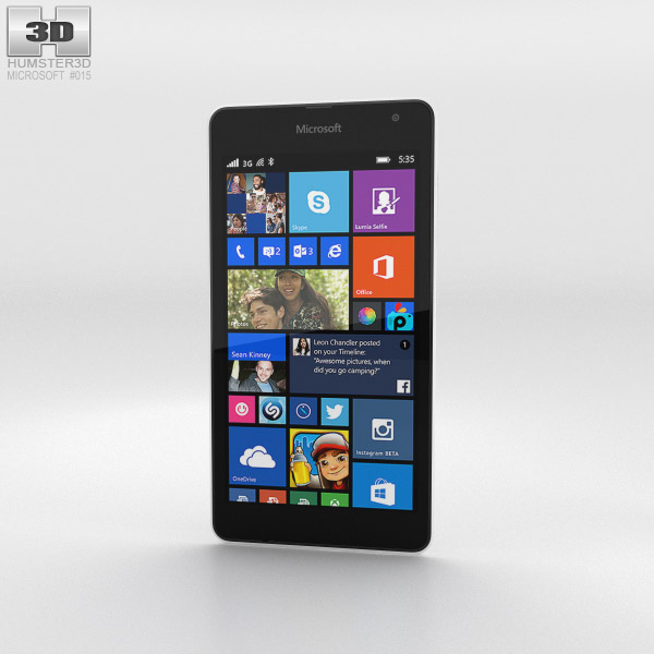Microsoft Lumia 535 White 3D model