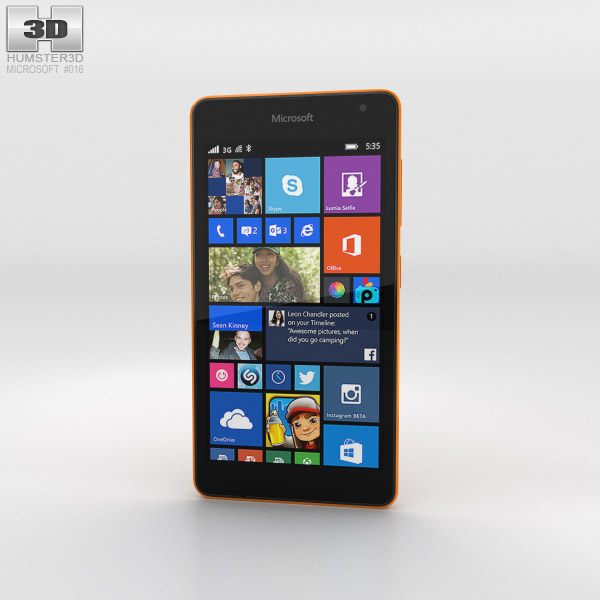 Microsoft Lumia 535 Orange 3D 모델 