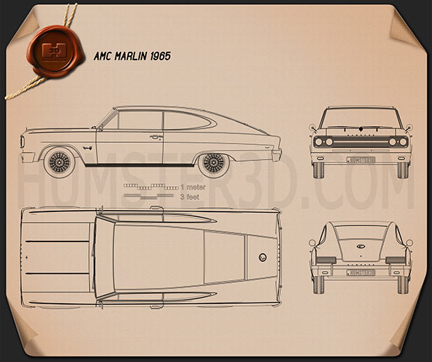 AMC Marlin 1965 Blueprint
