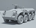 DAF YP-408 3d model clay render