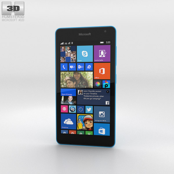 Microsoft Lumia 535 Blue 3D-Modell