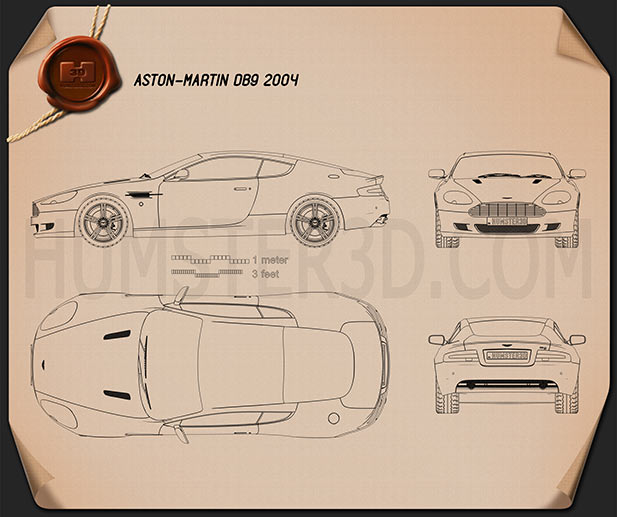 Aston Martin DB9 2004 Plano