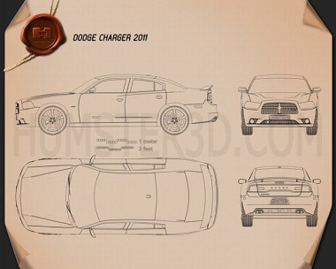 Чертеж dodge charger