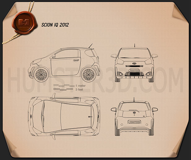 Scion iQ 2012 設計図