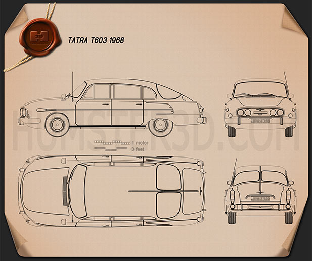 Tatra T603 1968 Blueprint