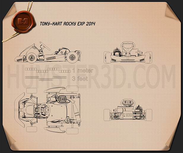 Tony Kart Rocky EXP 2014 Disegno Tecnico