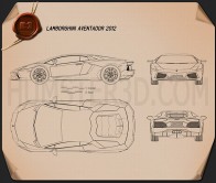 Lamborghini blueprint 3D Models Download - Hum3D