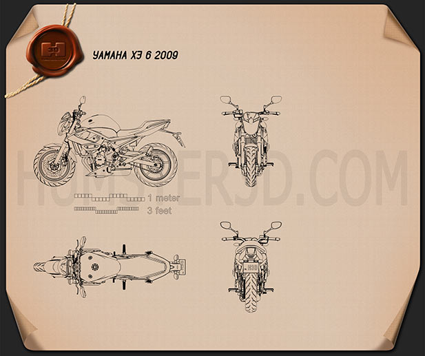 Yamaha XJ6 2009 蓝图