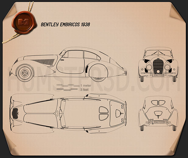 Bentley Embiricos 1938 設計図