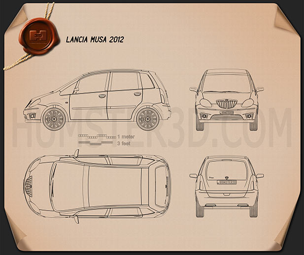 Lancia Musa 2012 設計図