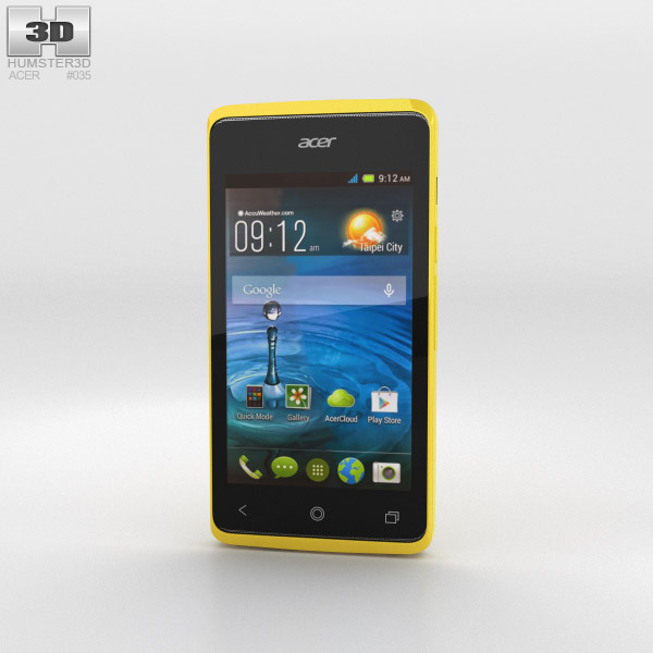 Acer Liquid Z200 Sunshine Yellow 3D model