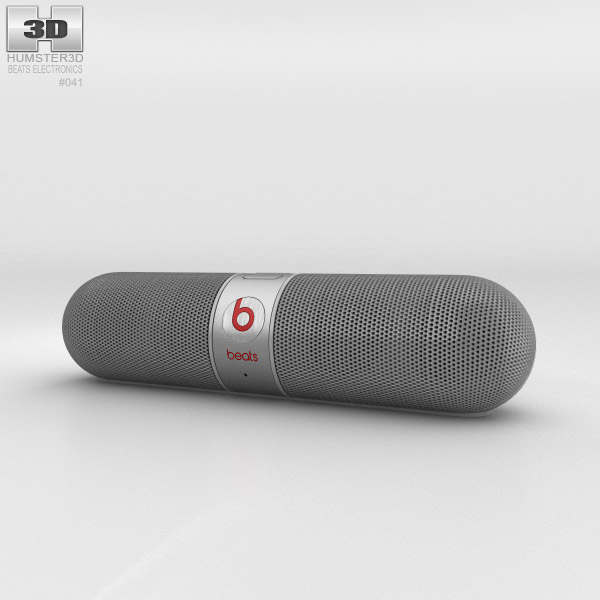 Beats Pill 2.0 Wireless Speaker Silver 3D model