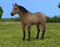 American Quarter Horse Low Poly 3D модель