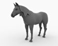 American Quarter Horse Low Poly Modèle 3d