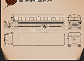 Bus blueprint Download Hum3D