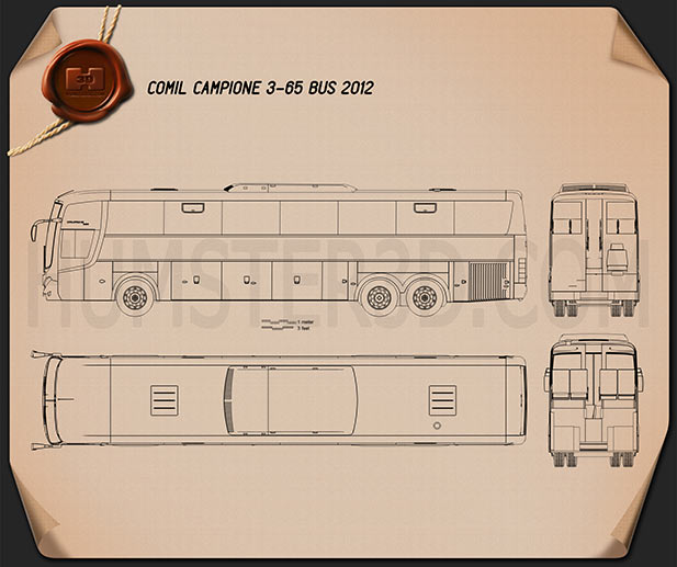 Comil Campione 3.65 Bus 2012 設計図