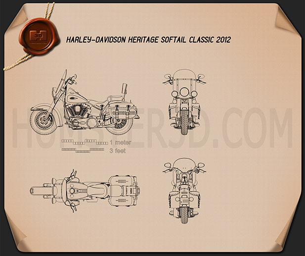 Harley-Davidson Heritage Softail Classic 2012 Blueprint