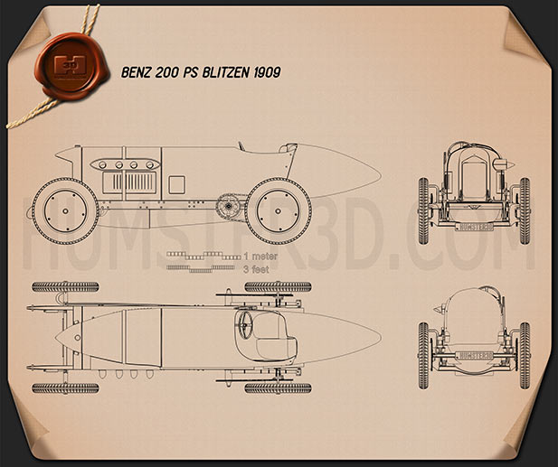 Benz Blitzen 1909 Plano