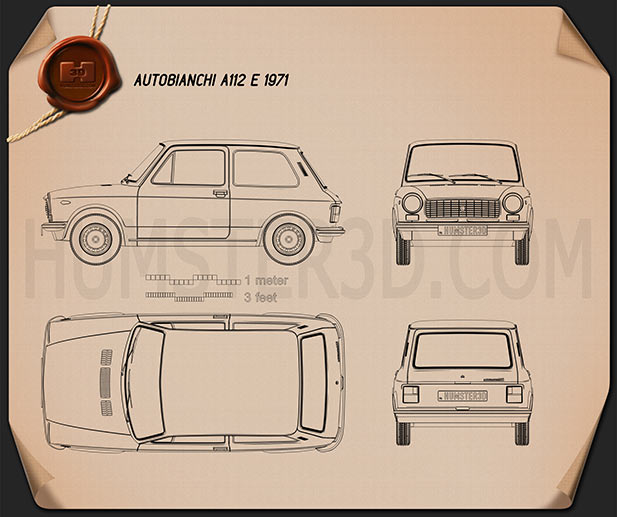 Autobianchi A112 E 1971 Plano