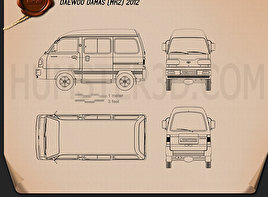 Van blueprint 3D Models Download - Hum3D