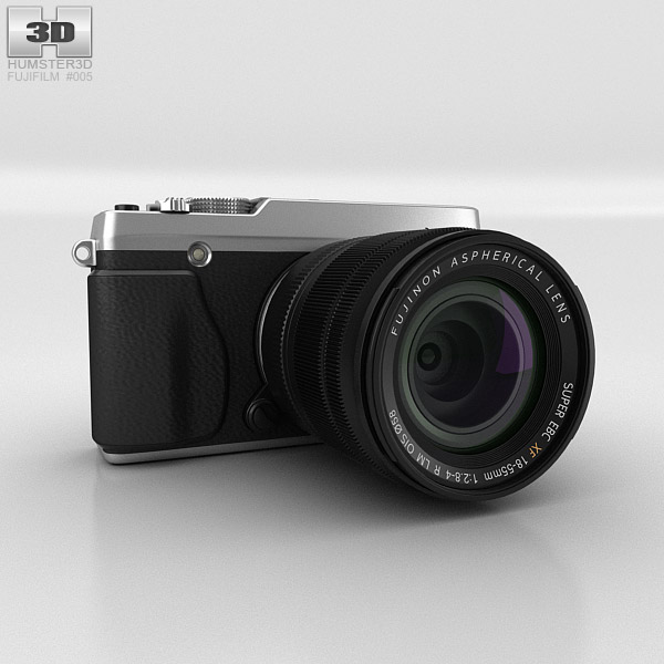 Fujifilm X-E1 Silver 3D model