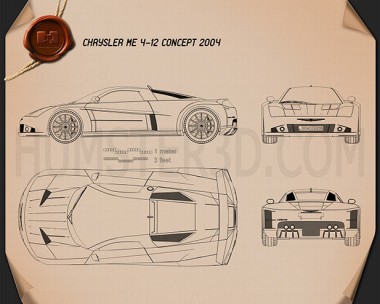 Concept car blueprint 3D Models Download - Hum3D