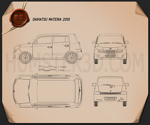 Daihatsu Materia 2010 設計図