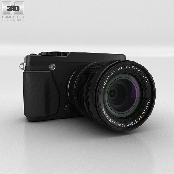 Fujifilm X-E1 Black 3D 모델 