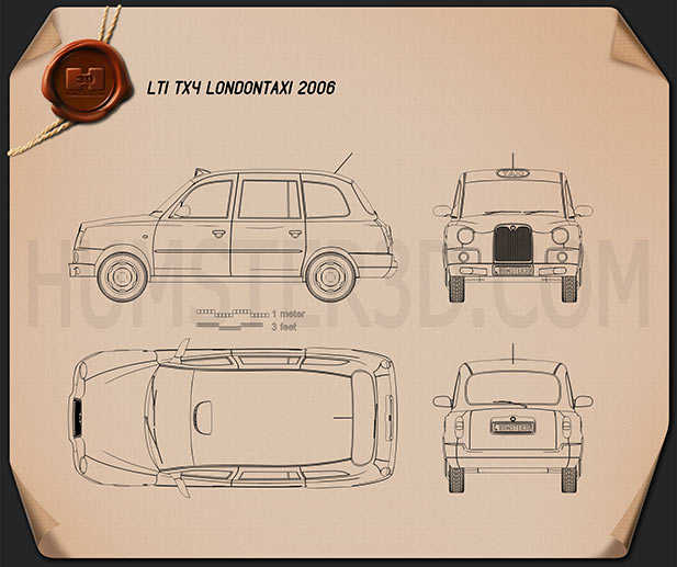 LTI TX4 London Taxi Blueprint
