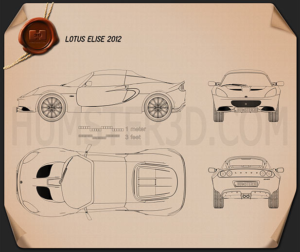 Lotus Elise 2012 Blueprint