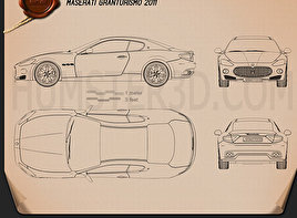 Maserati GranTurismo 2011 Blueprint