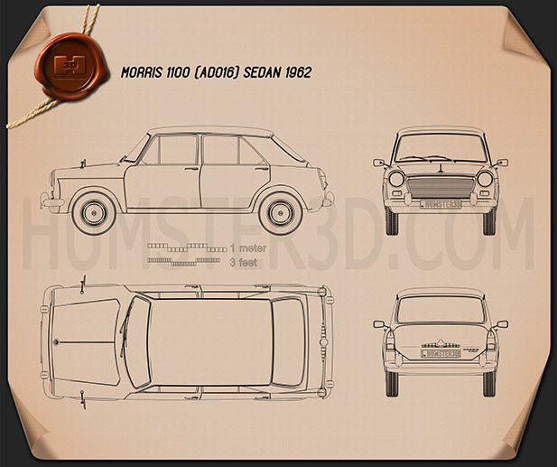 Morris 1100 (ADO16) 1962 Blueprint