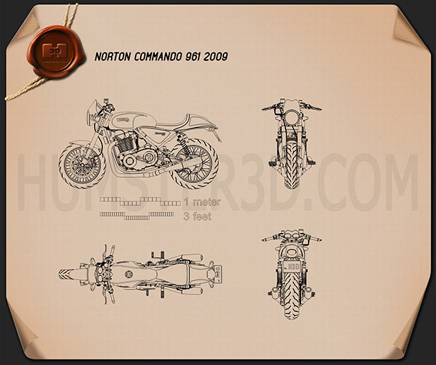 Norton 961 Commando 2009 設計図