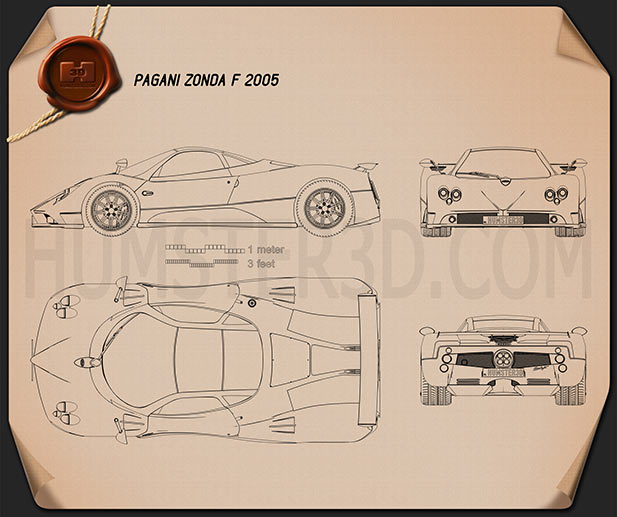 Pagani Zonda F 2005 Plano