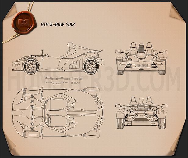 KTM X-Bow 2012 Disegno Tecnico