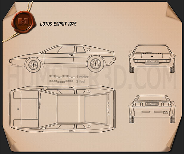 Lotus Esprit S1 1976 Blueprint