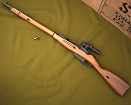 Гвинтівка Мосіна-Нагана 91/30 3D модель