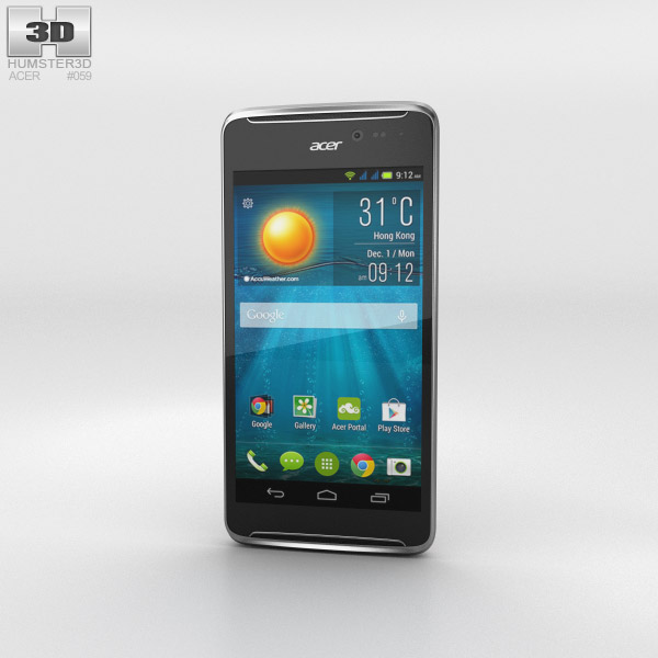 Acer Liquid E600 黑色的 3D模型