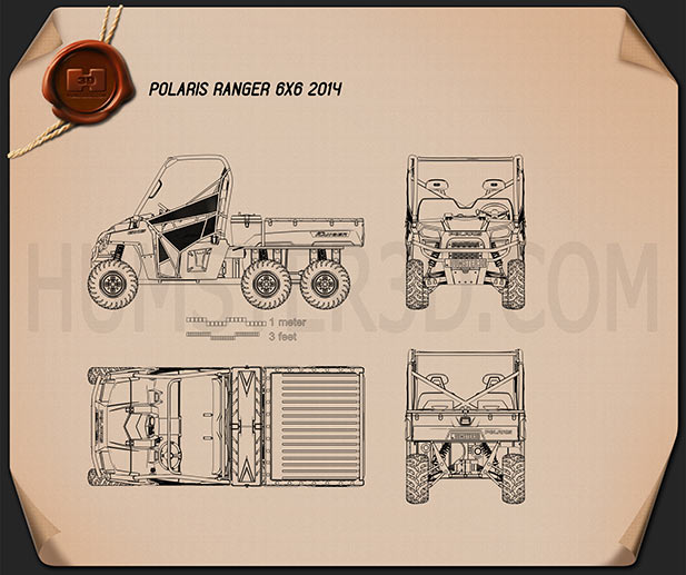 Polaris Ranger 6×6 2014 Blueprint