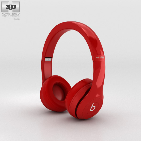 Beats by Dr. Dre Solo2 Wireless Headphones Red 3D model