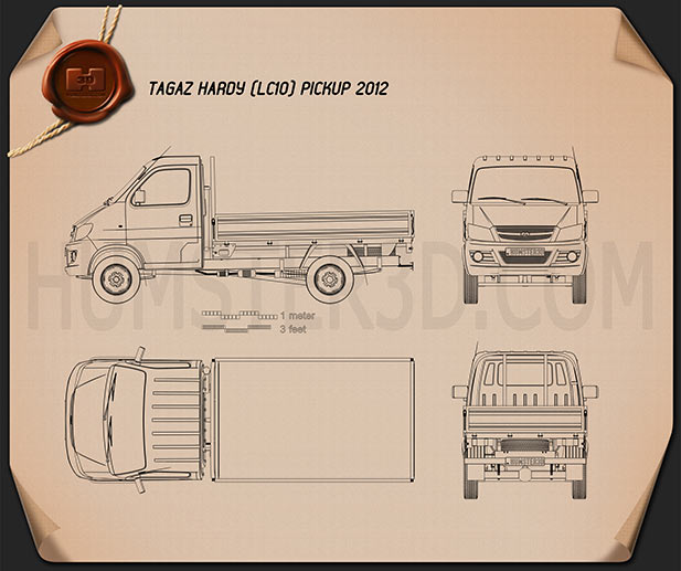 TagAZ Hardy pickup 2012 Blueprint