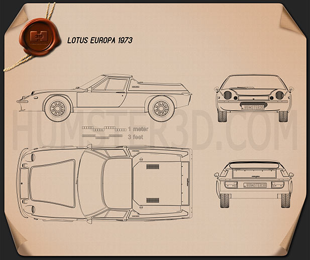 Lotus Europa 1973 Blueprint
