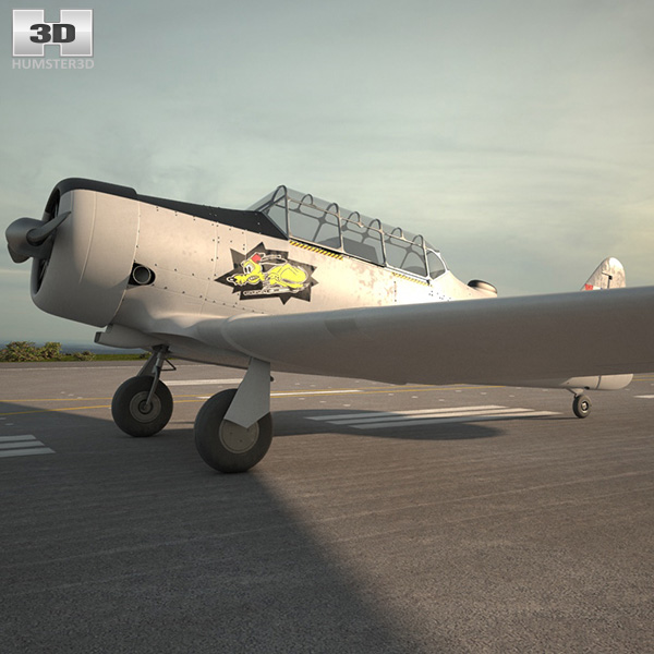 North American T-6 Texan 3D model