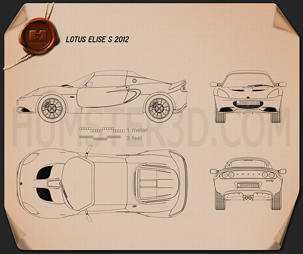 Lotus Elise S 2012 Blueprint