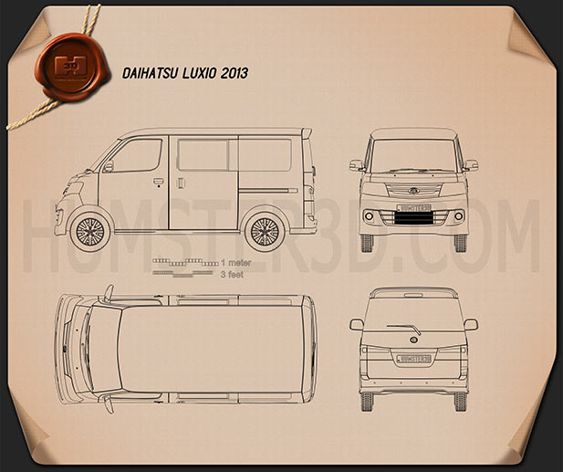 Daihatsu Luxio 2013 Disegno Tecnico