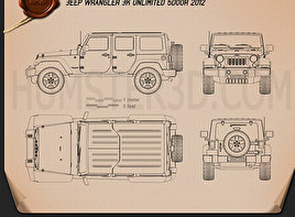Jeep Blueprint Download Hum3d