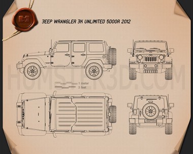 Jeep Blueprint 3d Models Download Hum3d