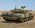 T-90 Modelo 3D vista trasera